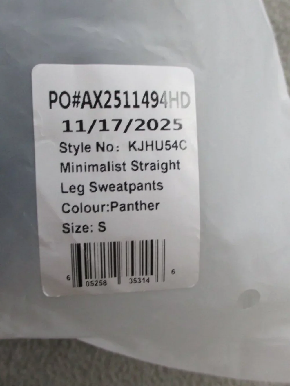 Comfrt Sweatpants Womens Small Panther Print Gray Black Minimalist Straight Leg - Picture 12 of 13